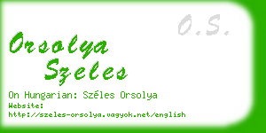 orsolya szeles business card